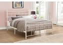 4ft6 Double Emma Traditional Cream Metal Tubular Bed Frame 2